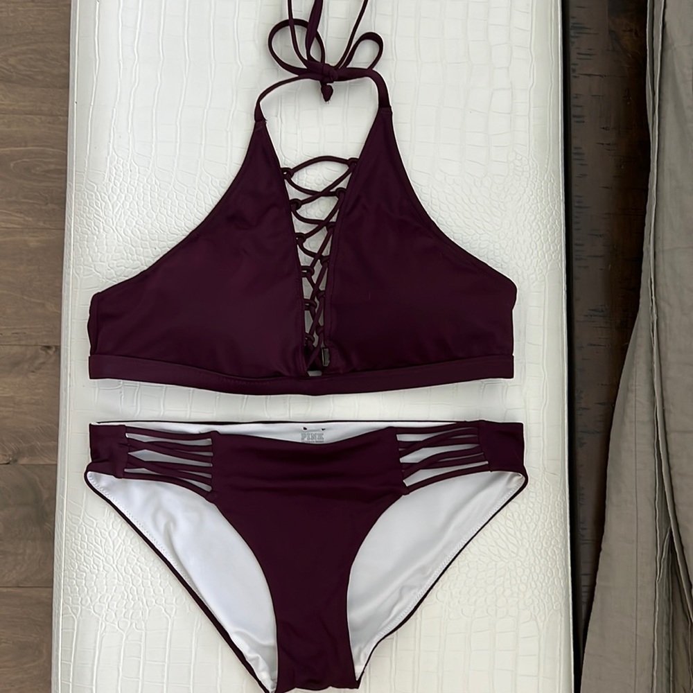 Victorias Secret PINK Maroon Bikini